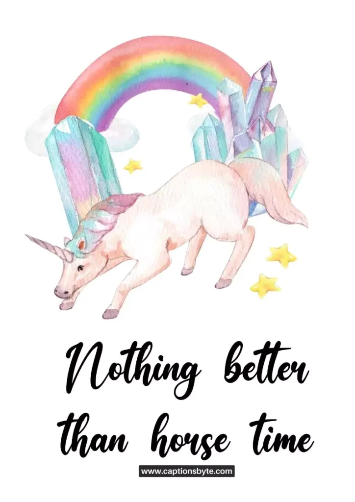 Short horse Instagram captions