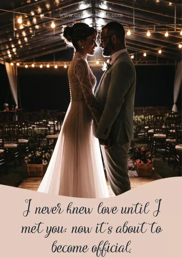Pre-wedding Captions for Couples.