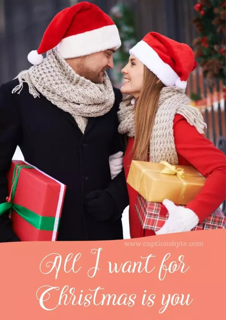 Christmas Couple Captions.