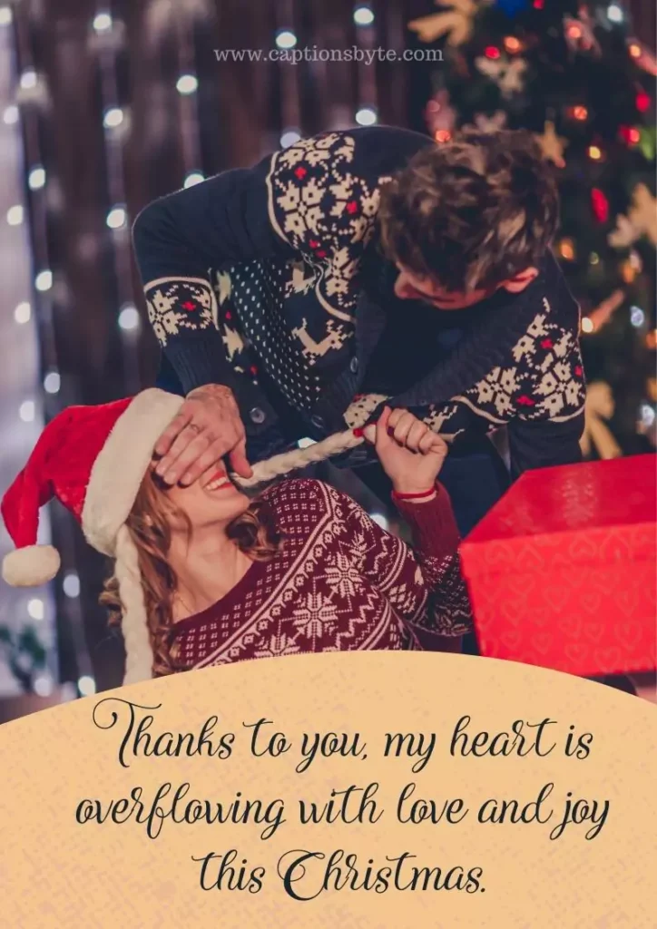 Christmas Couple Captions.